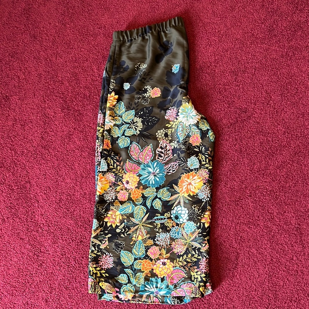 Loft XL Floral Wide Leg Pants